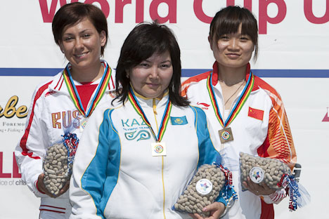 Olympic Champion Guo on the podium again. 