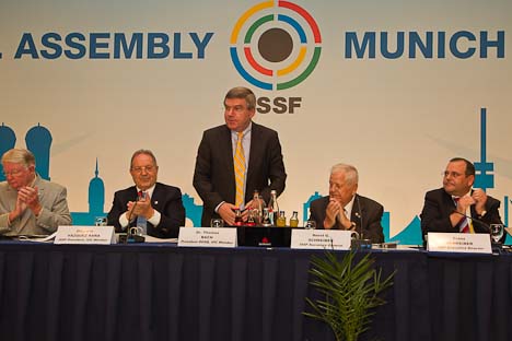 IOC Vice-President Bach opened the ISSF General Assembly in Munich