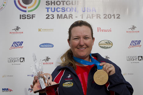 USA Kim Rhode wins the Skeet Women final setting a new record
