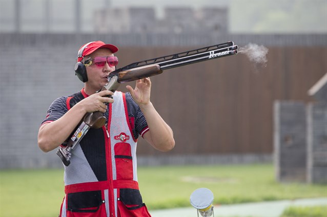 Fokeev claims the Double Trap Men gold, and looks forward to the World Championship