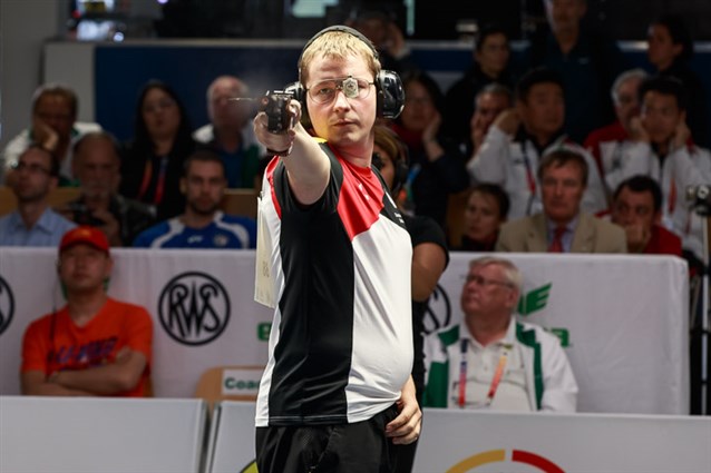 Germany's Reitz finishes atop of the Rapid Fire Pistol podium on his home turf