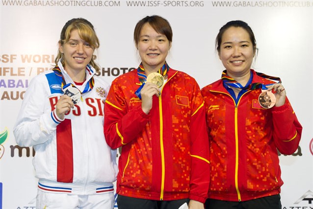 China again atop of Gabala's podium, as 18-year old Cao collects 25m Pistol Women Gold