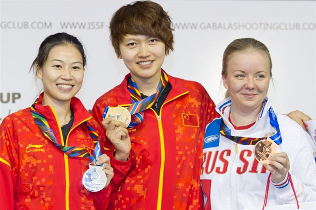 China's Chen and Yi pocket women's 50m Rifle 3 Positions gold and silver in Gabala