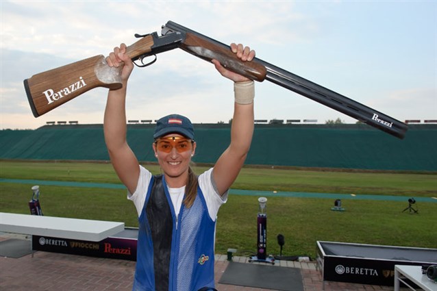 Spain's Trap shooter Galvez wins the first Gold of the 2015 ISSF Shotgun World Championship