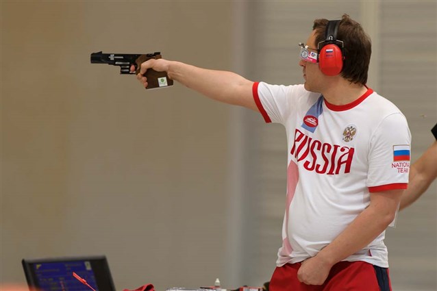 Alexei Klimov’s Gold medal is worth the equalled Final World Record in Rapid Fire Pistol