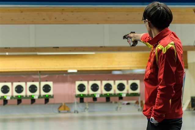 25m Rapid Fire Pistol winner Zhang collects China’s third Gold medal at the ISSF World Cup in Munich