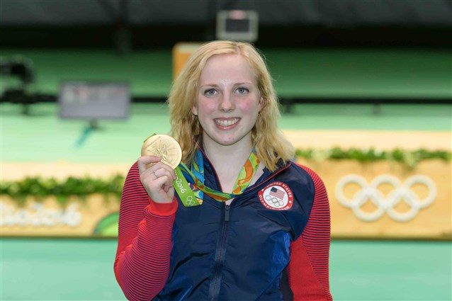 USA’s Virgina Thrasher wins the first Gold medal of Rio 2016 