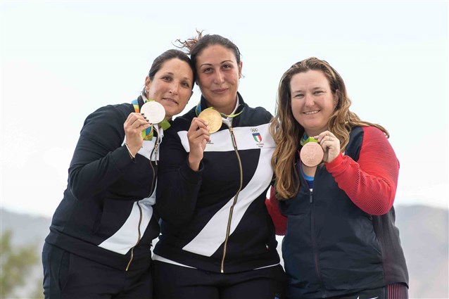 Italy’s Bacosi and Cainero claim Skeet Gold and Silver, USA’s Rhode wins record 6th medal 