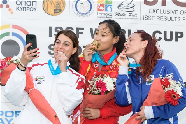 Wang scores a new women’s Trap world record, beating Bassil and Perilli in Larnaka