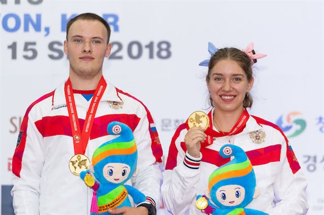 Team Russia rules 10m Air Pistol Mixed Team final, scores new record