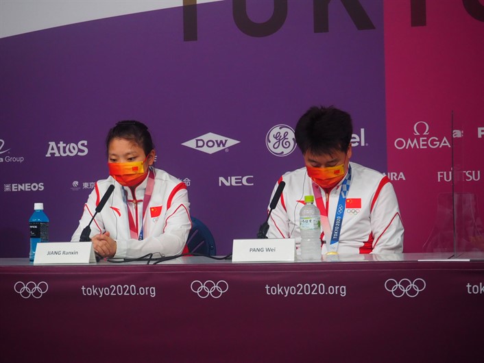 Historic moment - the first Olympic medals were distributed in the 10m Air Pistol Mixed Team event 