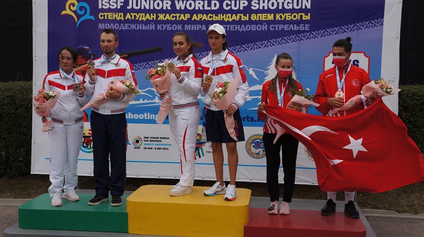 Russia and Turkey won medals in Skeet Mixed Team