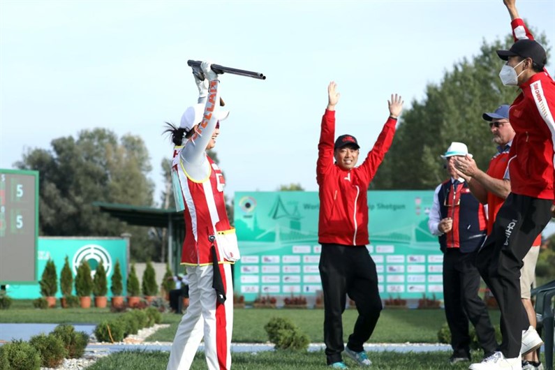 People’s Republic of China and USA took Gold in Skeet Team Junior Finals