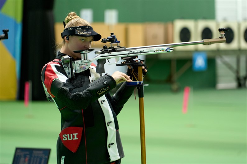 Jaeggi, 15, could become youngest Olympic shooting sport athlete after winning Paris 2024 quota place at Rio qualifier