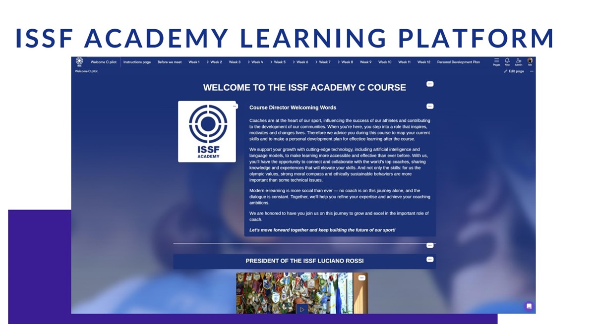 How does the ISSF Academy learning platform work?