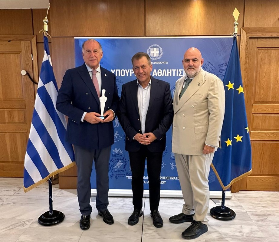 ISSF shows appreciation for Greek Government with honours for sports representative, Ioannis Vroutsis