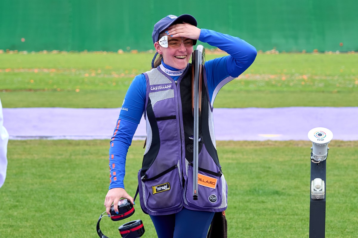 Molne gives herself "best birthday present" with women's trap win at ISSF World Championship Shotgun