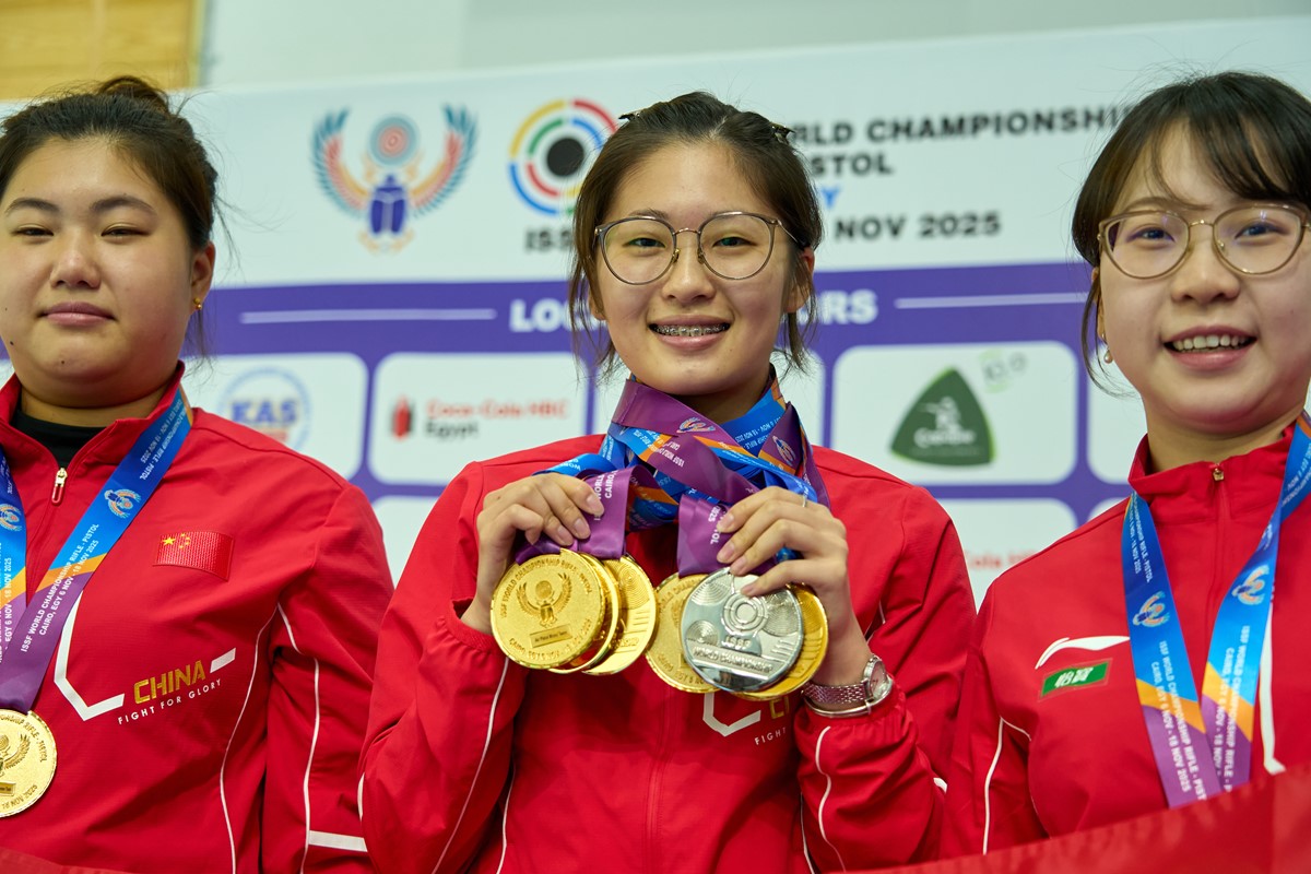 Yao wins second gold medal of 2025 ISSF World Championship in 25m standard pistol